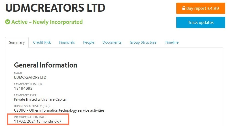 udmcreators ltd company credit reports company accounts director search reports