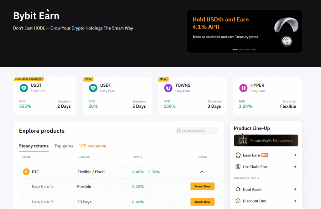 Bybit earn