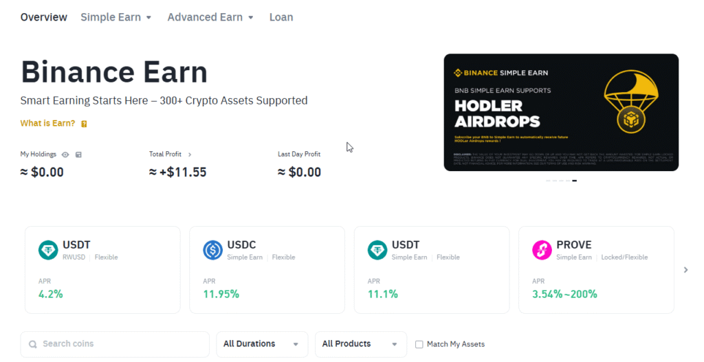 Binance 2025: Still the King of Crypto or Losing the Throne? Regulation & Security Review 2 Binance Earn